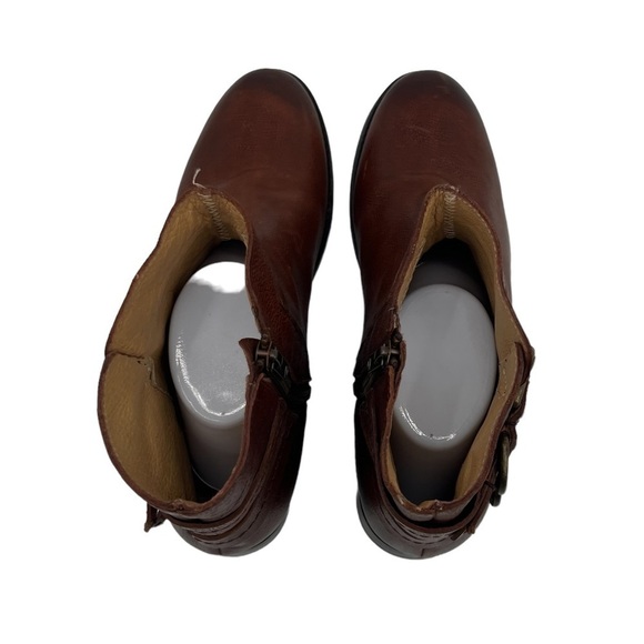 Frye Brown Molly D Ring Buckle Ankle Boots Size 8 1/2 Women's - Picture 4 of 10